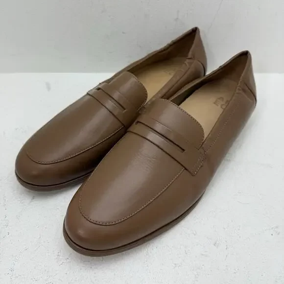 ABEO Naomi Loafers Size 11 Neutral Beige Leather Comfort Slip On Casual Shoes - Picture 2 of 8